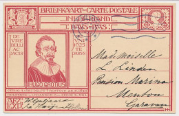 Briefkaart G. 207 Den Haag - Frankrijk 1925 - Entiers Postaux