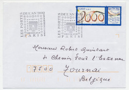 Cover / Postmark France 1999 New Year - The Doors Of The Year 2000 - Christmas