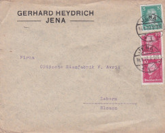Allemagne-1927--Lettre De IENA Pour Saverne-Alsace ...timbres..cachets..personnalisée Gerhard Heydrich - Brieven En Documenten