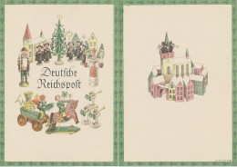 Telegram Germany 1937 - Unused - Schmuckblatt Telegramme Carol Singers - Christmas Tree - Church - Navidad