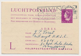 Luchtpostblad G. 1 A Den Haag - Bandoeng Ned. Indie 1947 - Postal Stationery