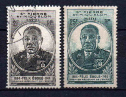 St Pierre Et Miquelon - 1945 - Félix Eboué - N° 323/324 - Oblit - Used - Gebraucht