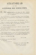 Staatsblad 1880 - Betreffende Postkantoor Meerssen - Briefe U. Dokumente