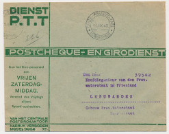 Dienst PTT Propaganda Envelop Vrijen Zaterdag - Den Haag 1945 - Brieven En Documenten