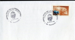 X0738 France, Special Postmark Tautavel, Fete De La Prehistorie, Showing Homme De Tautavel, Prehistory - Préhistoire