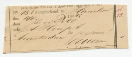 Haarlem 1868 - Ontvangbewijs Aangetekende Zending - Non Classés