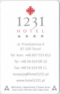 POLONIA  KEY HOTEL   1231 Hotel -     Toruń - Chiavi Elettroniche Di Alberghi