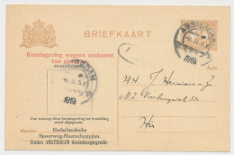Spoorwegbriefkaart G. NSM88a-I B - Locaal Te Amsterdam 1919 - Entiers Postaux