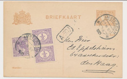 Briefkaart G. 88 A I / Bijfrankering Amsterdam - Den Haag 1921 - Postwaardestukken