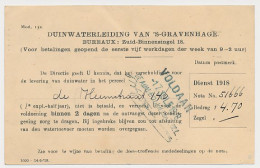 Briefkaart G. (DW) 88a-II Cat. Onbekend - Duinwaterleiding 1918 - Postal Stationery