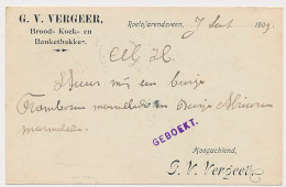 Firma Briefkaart Roelofarendsveen 1909 - Brood- Beschuitbakker - Non Classificati