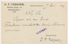 Firma Briefkaart Roelofarendsveen 1909 - Brood- Beschuitbakker - Non Classés