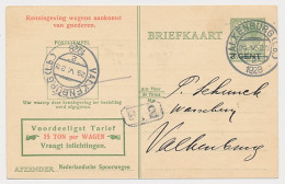 Spoorwegbriefkaart G. PNS216 C - Locaal Te Valkenburg 1928 - Postwaardestukken