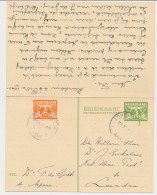 Briefkaart G. 229 / Bijfrankering Asperen - Leerdam 1941 V.v. - Postwaardestukken