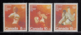 CANADA 1975   MONTREAL OLYMPICS  SCOTT # B7-B9  MNH CV $1.80 - Ongebruikt