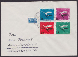 MiNr 205/8 "Lufthansa", Satz-Ortsbrief "Idar-Oberstein" - Covers & Documents