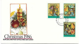 NOUVELLE-ZÉLANDE. NOËL / CHRISTMAS . (Les Douze Jours De Noël)  Christmas Carol   FDC 1986 - Cartas & Documentos