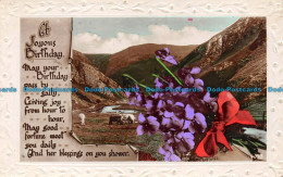 R159800 Greetings. A Joyous Birthday. Mountains. RP. 1930 - Monde