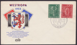 MiNr 217/8 "Westropa", 1955, Pass. Brief, ESSt. - 1948-1960