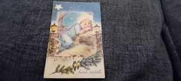 CARTOLINA BUON NATALE VIAGGIATA 1953- FORMATO PICCOLO - Santa Claus