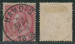 émission 1884 - N°46 Obl Simple Cercle "Hamois" (1886) - 1884-1891 Leopold II.