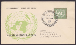 MiNr 221 "UNO", 1955, Pass. Brief Mit ESSt. - 1948-1960