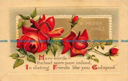 R160677 Greetings. A Merry Xmas. Red Roses. B. B. London - Autres & Non Classés