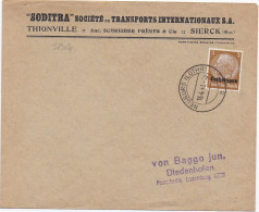 37303# HINDENBURG LOTHRINGEN LETTRE Obl NEUBURG 16 Avril 1941 NOVEANT MOSELLE THIONVILLE - Brieven En Documenten