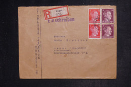 ALLEMAGNE - Enveloppe En Recommandé De Regen Pour Sehma Erzgebirge  En 1943  - L 152997 - Lettres & Documents