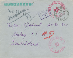 Croix-Rouge Française – Le Havre 19-10-40 Vers Prisonnier De Guerre Stalag XII D – Censure - Guerre De 1939-45