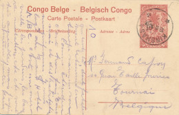 Congo Belge – Entier Illustré 53 Ill. 15 – Kinshasa 19.III.23 Vers Tournai (tarif 1.10.25) - Postwaardestukken