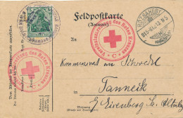 Feldpostkarte (Antwort) Vereinslazarettzug Des Rotes Kreu-zes - Rozsahegy 915-Mai 13 – Bahnhofskommandantur  - Brieven En Documenten