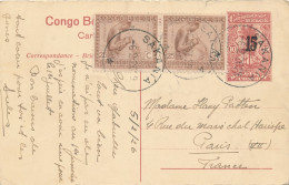 Congo Belge – Entier Illustré 53 Ill. 1 – Sakania 6.2.26 Vers Paris (tarif 1.10.25) - Postwaardestukken