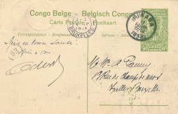 Congo Belge – Entier Illustré 42 Ill. 33 – Bukama 1 FEVR 1913 Vers Bruxelles 6 IV 1913 - Stamped Stationery