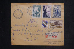 FRANCE - Enveloppe En Recommandé Du Congrès De Versailles En 1953 Pour Paris  - L 152998 - 1921-1960: Moderne