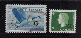 CANADA 1952,1963  OFFICIAL STAMPS  SCOTT # O31 USED, O7 MNH CV $2.00 - Unused Stamps