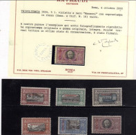 TRIPOLITANE 1924 MANZONI SERIE COMPLETe MNH CERTIFICAT DE LIRE 5 - Tripolitania