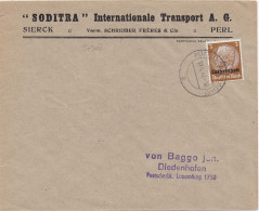 37308# HINDENBURG LOTHRINGEN LETTRE Obl PÜTTLINGEN 10 Avril 1941 PUTTELANGE MOSELLE THIONVILLE - Lettres & Documents