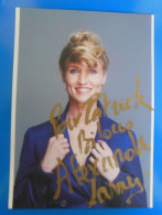 AUTOGRAPHE DE ALEXANDRA LAMY SUR CARTE SOUPLE - Attori E Comici 