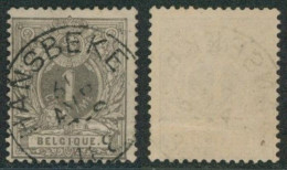émission 1884 - N°43 Obl Simple Cercle "Hansbeke". TB - 1884-1891 Leopold II