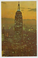 C.P.  PICCOLA   EMPIRE  STATE  BUILDING  AT  SUNSET   2SCAN  (VIAGGIATA) - Altri Monumenti, Edifici