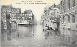 CPA Paris Inondations Janvier 1910 Rue De Bercy Et Boulevard Diderot - District 12
