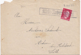 37311# HITLER LOTHRINGEN LETTRE Obl KLEIN REDERCHINGEN 5 Aout 1942 PETIT REDERCHING MOSELLE ACHEN ROHRBACH LES BITCHE - Briefe U. Dokumente