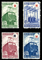 N°244/247, Non émis, Série Timbres De Prestation Complète, Les 4 Valeurs SUPERBES (signés Calves/certificat) Qualité: * - Mint/Hinged