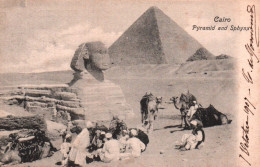 CPA - GIZEH - SPHINX Et Les Pyramides (Bédouins Au Repos) - Edition Lichtenstern & Harari - Sphinx
