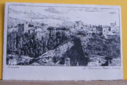 (ART4) GRANADA - LA ALHAMBRA SIERRA NEVADA - NON VIAGGIATA - Malerei & Gemälde