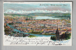 CH ZH Zürich Blick V.d.Waid 1903-01-03 Litho C.Steinmann / H.Schlumpf #2104 - Zürich
