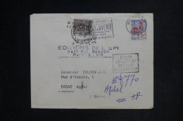 MAROC - Taxes De Rabat Sur Enveloppe (recto Et Verso) De Bordeaux En 1965 Et Retour à L'envoyeur - L 153004 - Marokko (1956-...)