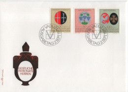 Liechtenstein 1971 FDC Wappen Geistlicher Patronatsherren, Arms Of Church Patrons - FDC