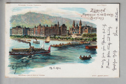 CH ZH Zürich Alpenquai 1901-06-01 Litho C.Steinmann / H.Schlumpf #2115 - Zürich